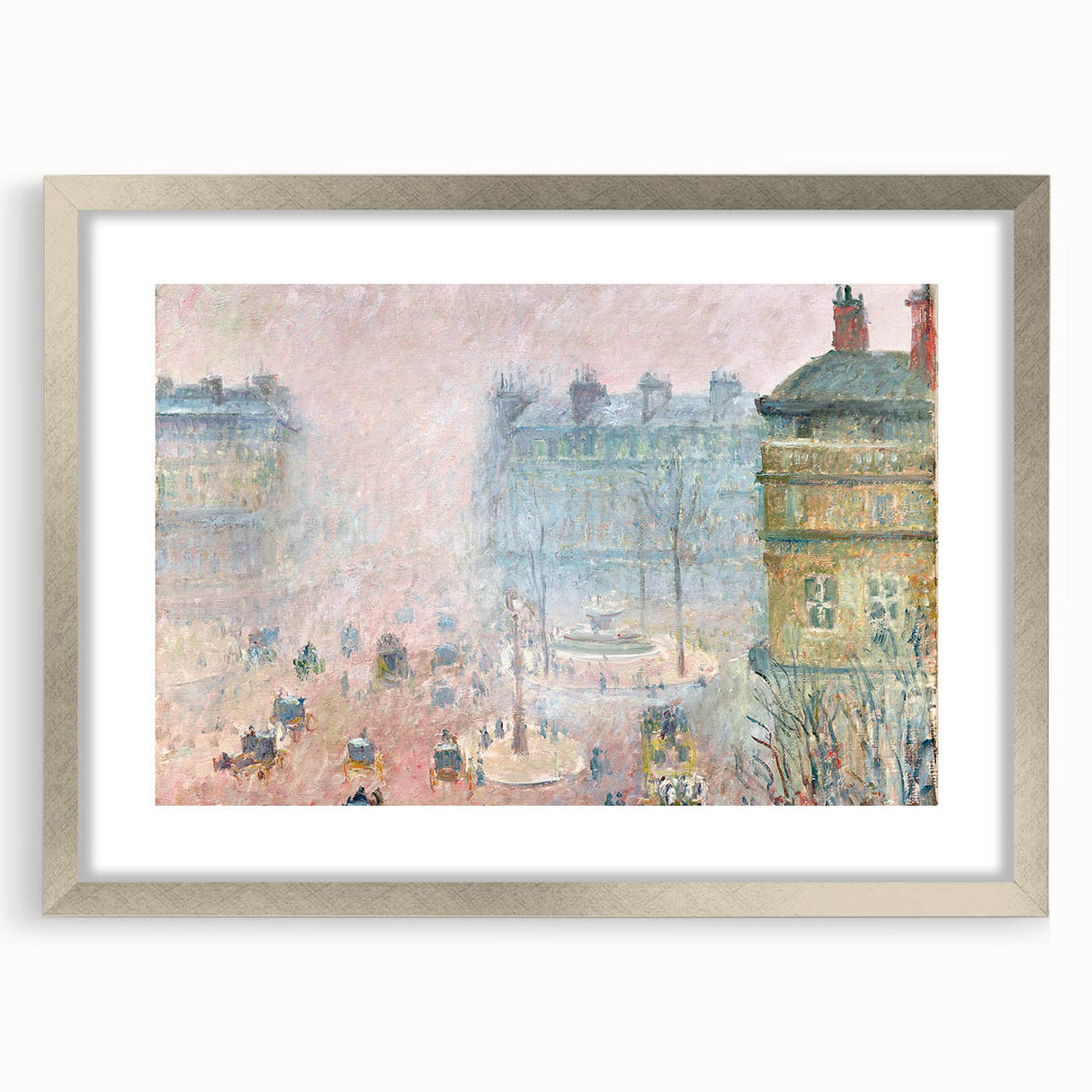 Impressionist Wall Art – Tranquil Garden with Blooming Flowers