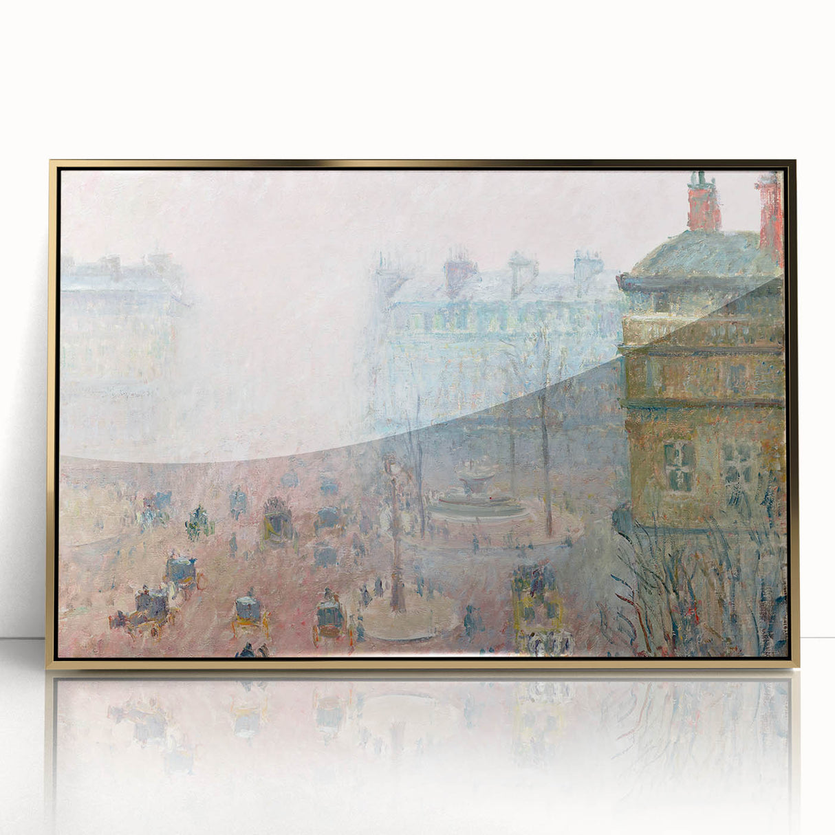 Impressionist Wall Art – Tranquil Garden with Blooming Flowers