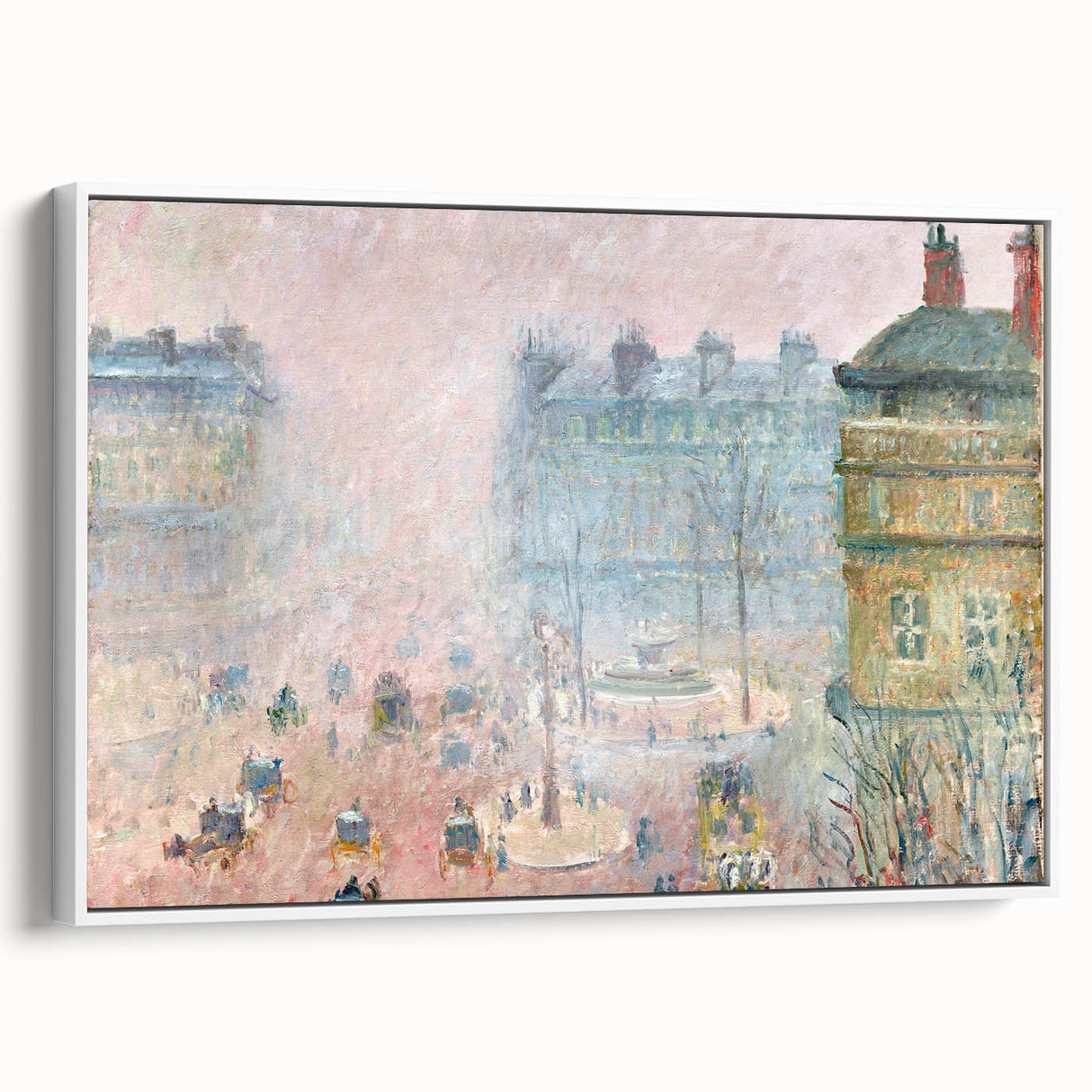 Impressionist Wall Art – Tranquil Garden with Blooming Flowers