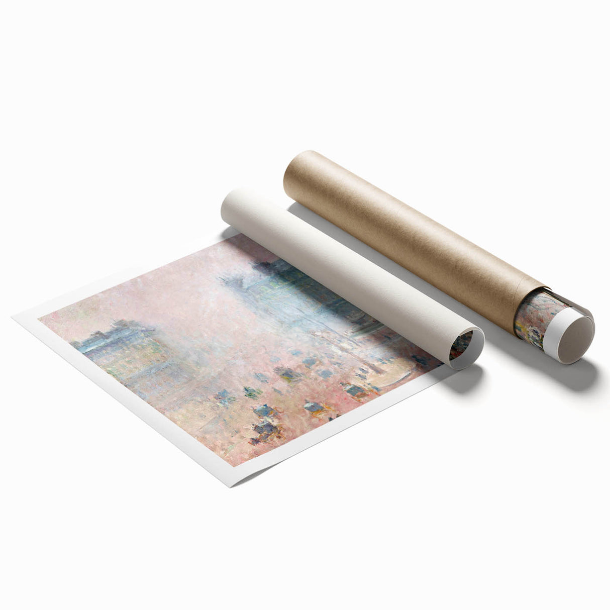 Impressionist Wall Art – Tranquil Garden with Blooming Flowers