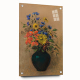 Vintage Floral Wall Art - Wildflower Bouquet in Warm, Earthy Tones