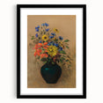 Vintage Floral Wall Art - Wildflower Bouquet in Warm, Earthy Tones