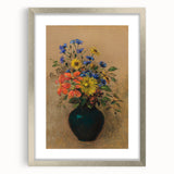 Vintage Floral Wall Art - Wildflower Bouquet in Warm, Earthy Tones