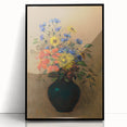 Vintage Floral Wall Art - Wildflower Bouquet in Warm, Earthy Tones