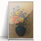Vintage Floral Wall Art - Wildflower Bouquet in Warm, Earthy Tones