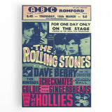 Rolling Stones 1960s Concert Poster - ABC Romford 1964 Show