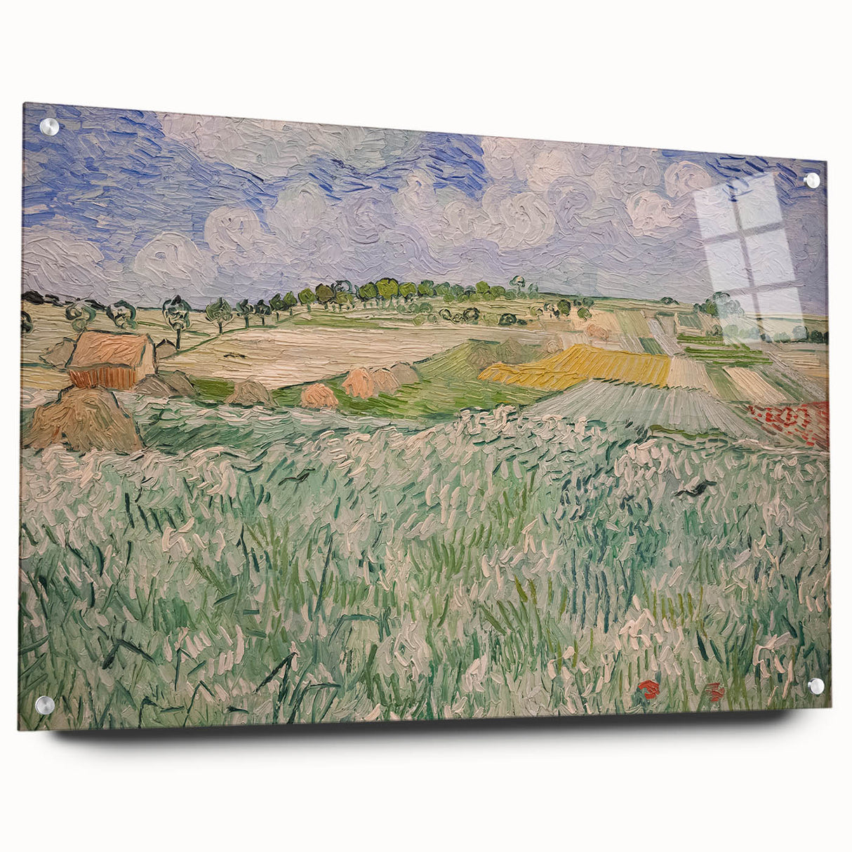 Impressionist Landscape Art – Quiet Lake with Autumn Foliage
