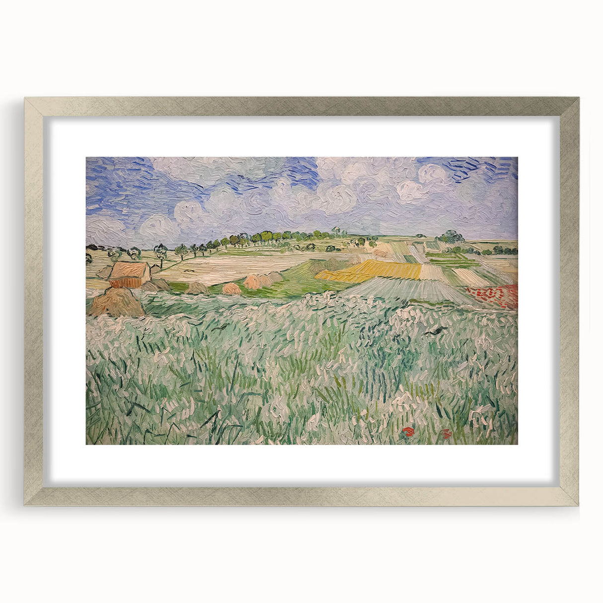 Impressionist Landscape Art – Quiet Lake with Autumn Foliage