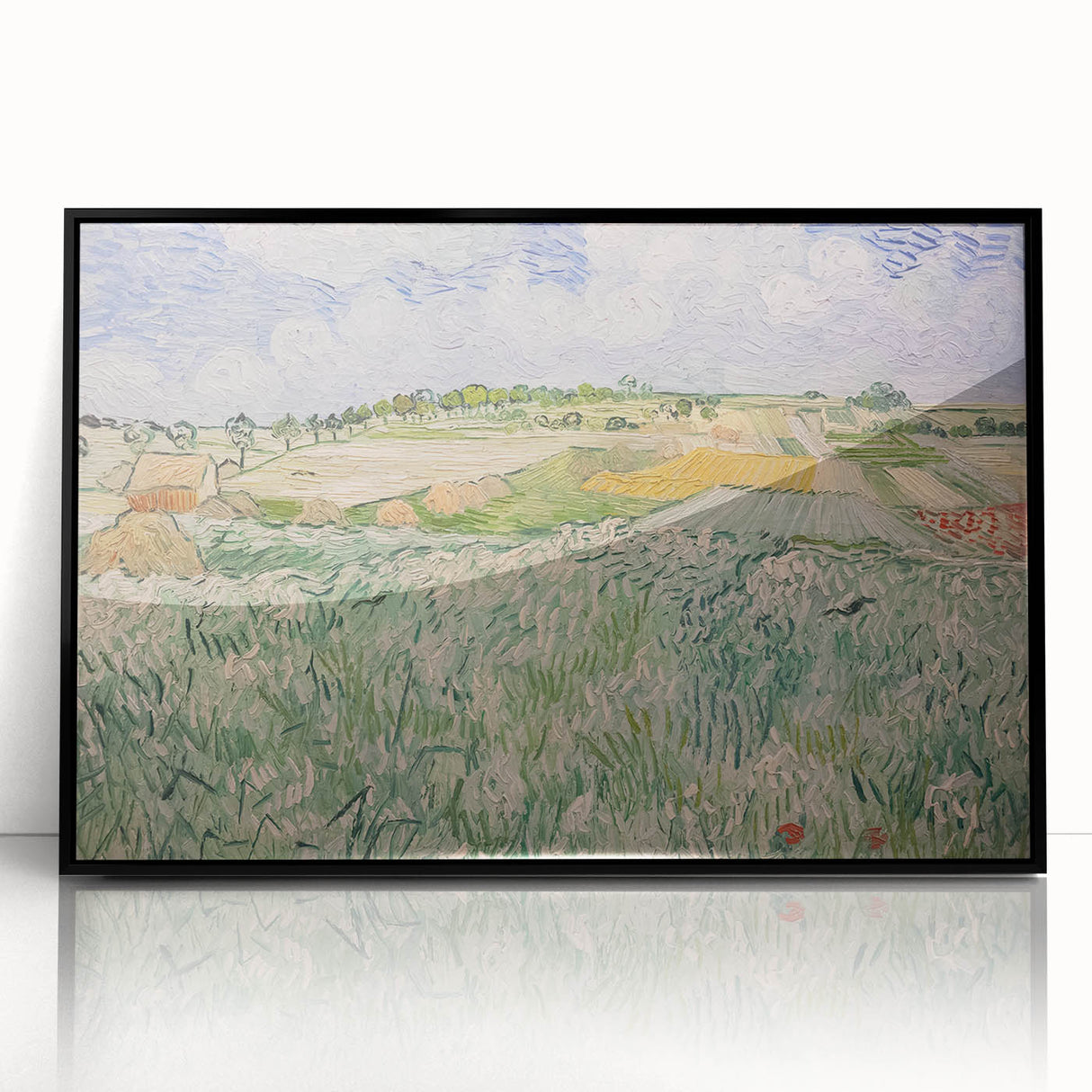 Impressionist Landscape Art – Quiet Lake with Autumn Foliage
