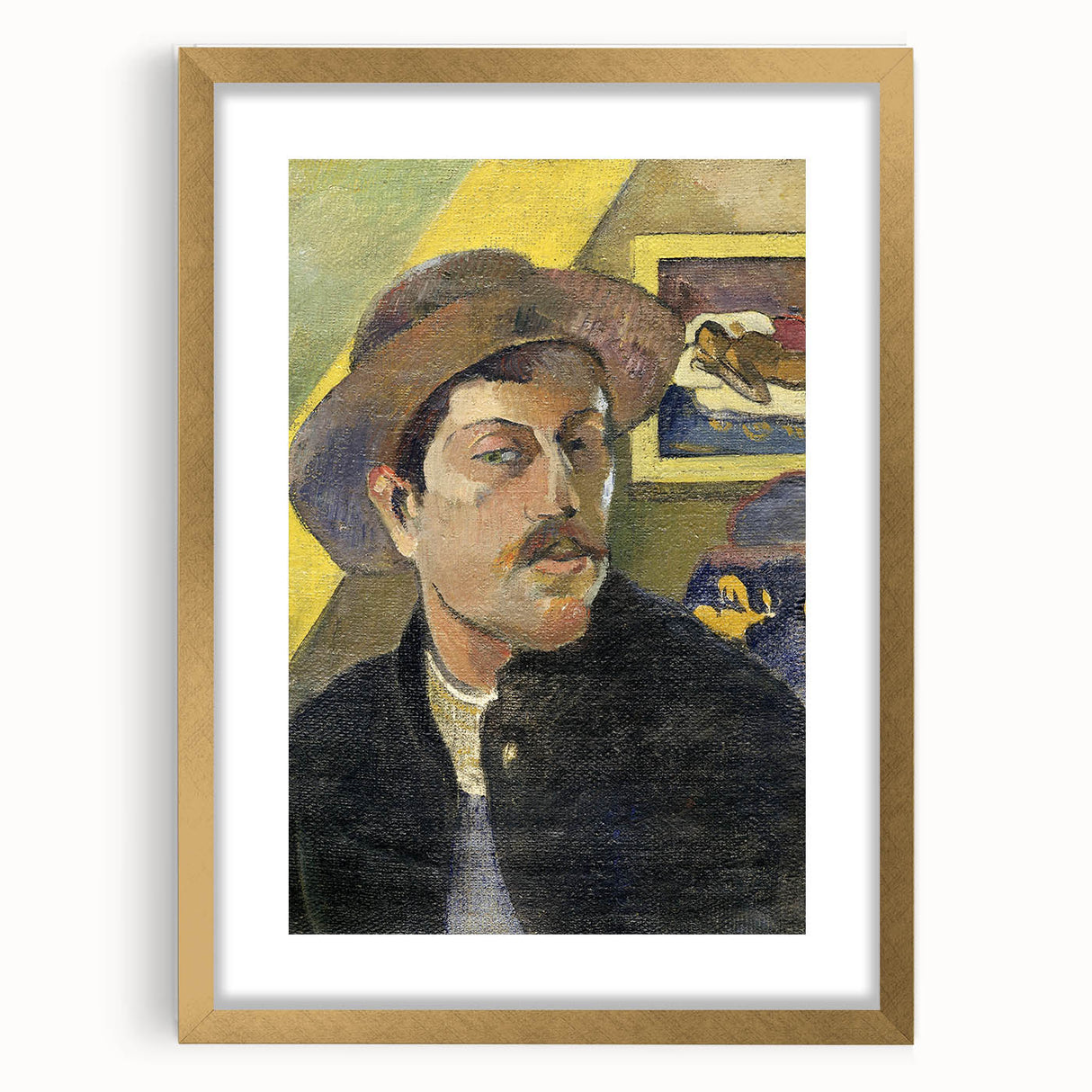 Vintage Self-Portrait Wall Art - Paul Gauguin in Warm, Earthy Tones