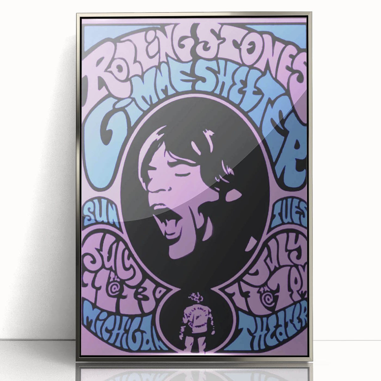 Rolling Stones "Gimme Shelter" 1969 Concert Poster Art