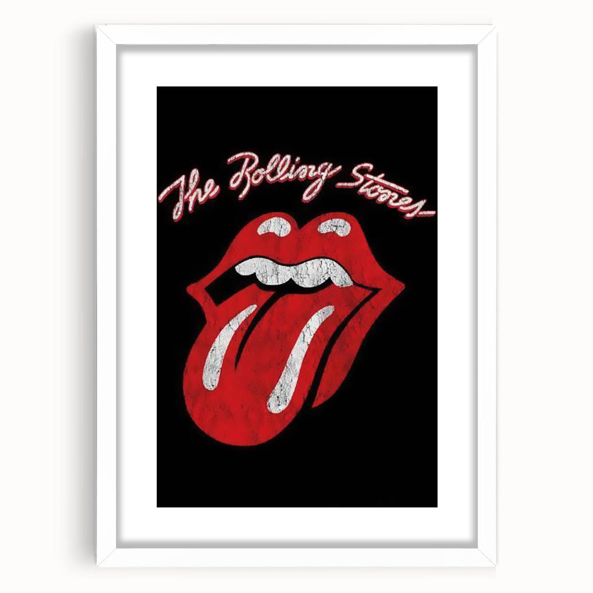 Rolling Stones Iconic Tongue Logo Retro Wall Art