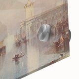 Romanticism Art: "Venice, The Dogana" Historical Landscape Canvas Print