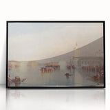 Romanticism Art: "Venice, The Dogana" Historical Landscape Canvas Print