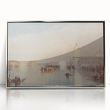 Romanticism Art: "Venice, The Dogana" Historical Landscape Canvas Print