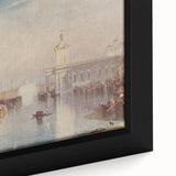 Romanticism Art: "Venice, The Dogana" Historical Landscape Canvas Print