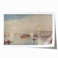 Romanticism Art: "Venice, The Dogana" Historical Landscape Canvas Print