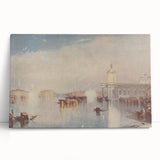 Romanticism Art: "Venice, The Dogana" Historical Landscape Canvas Print