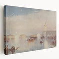 Romanticism Art: "Venice, The Dogana" Historical Landscape Canvas Print