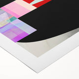 Abstract minimalist wall art on rolled canvas, showcasing soft pastel colors and geometric shapes, perfect for modern home decor, presented in a protective tube.