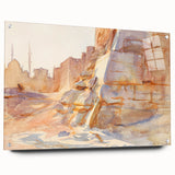 Modern Wall Art - Sunlit Desert Landscape | Tranquil Architecture Scene