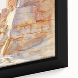 Modern Wall Art - Sunlit Desert Landscape | Tranquil Architecture Scene