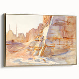 Modern Wall Art - Sunlit Desert Landscape | Tranquil Architecture Scene