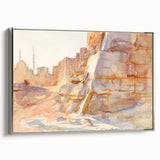 Modern Wall Art - Sunlit Desert Landscape | Tranquil Architecture Scene
