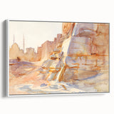 Modern Wall Art - Sunlit Desert Landscape | Tranquil Architecture Scene