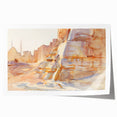Modern Wall Art - Sunlit Desert Landscape | Tranquil Architecture Scene