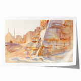 Modern Wall Art - Sunlit Desert Landscape | Tranquil Architecture Scene