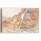 Modern Wall Art - Sunlit Desert Landscape | Tranquil Architecture Scene