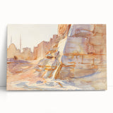 Modern Wall Art - Sunlit Desert Landscape | Tranquil Architecture Scene