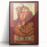 Rolling Stones 2016 Concert Poster - Santiago Chile Retro Art