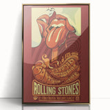 Rolling Stones 2016 Concert Poster - Santiago Chile Retro Art