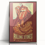 Rolling Stones 2016 Concert Poster - Santiago Chile Retro Art