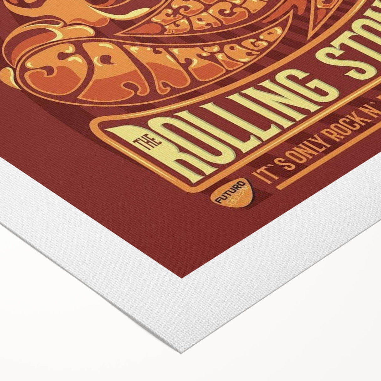 Rolling Stones 2016 Concert Poster - Santiago Chile Retro Art