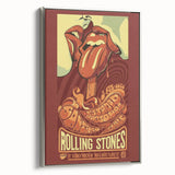 Rolling Stones 2016 Concert Poster - Santiago Chile Retro Art