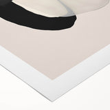 Abstract minimalist wall art on rolled canvas, showcasing soft pastel colors and geometric shapes, ideal for modern home decor. Packaged securely in a cardboard tube.