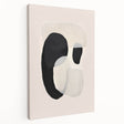 Stretched canvas wall art featuring an abstract minimalist design with soft pastel colors, showcasing a modern aesthetic ideal for contemporary home decor.