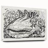 Modern Wall Art - Intricate Underwater Illustration | Fish & Shell Drawing