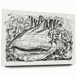 Modern Wall Art - Intricate Underwater Illustration | Fish & Shell Drawing