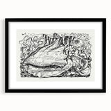 Modern Wall Art - Intricate Underwater Illustration | Fish & Shell Drawing