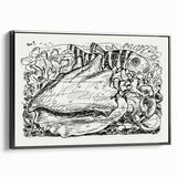 Modern Wall Art - Intricate Underwater Illustration | Fish & Shell Drawing