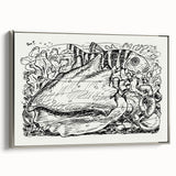 Modern Wall Art - Intricate Underwater Illustration | Fish & Shell Drawing