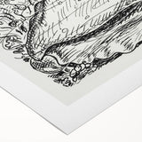 Modern Wall Art - Intricate Underwater Illustration | Fish & Shell Drawing