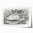 Modern Wall Art - Intricate Underwater Illustration | Fish & Shell Drawing