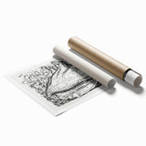 Modern Wall Art - Intricate Underwater Illustration | Fish & Shell Drawing