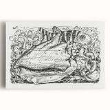 Modern Wall Art - Intricate Underwater Illustration | Fish & Shell Drawing