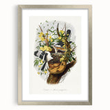 Romanticism Art: "Northern Mockingbird & Snake" Wildlife Canvas Print